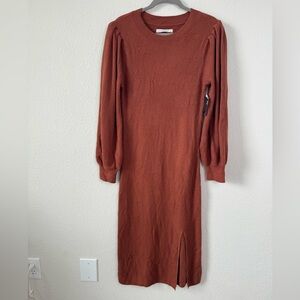 Abercrombie & Fitch Women’s Sz L Balloon Sleeve Sweater Dress Cozy Fall‎ Office